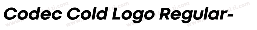 Codec Cold Logo Regular字体转换